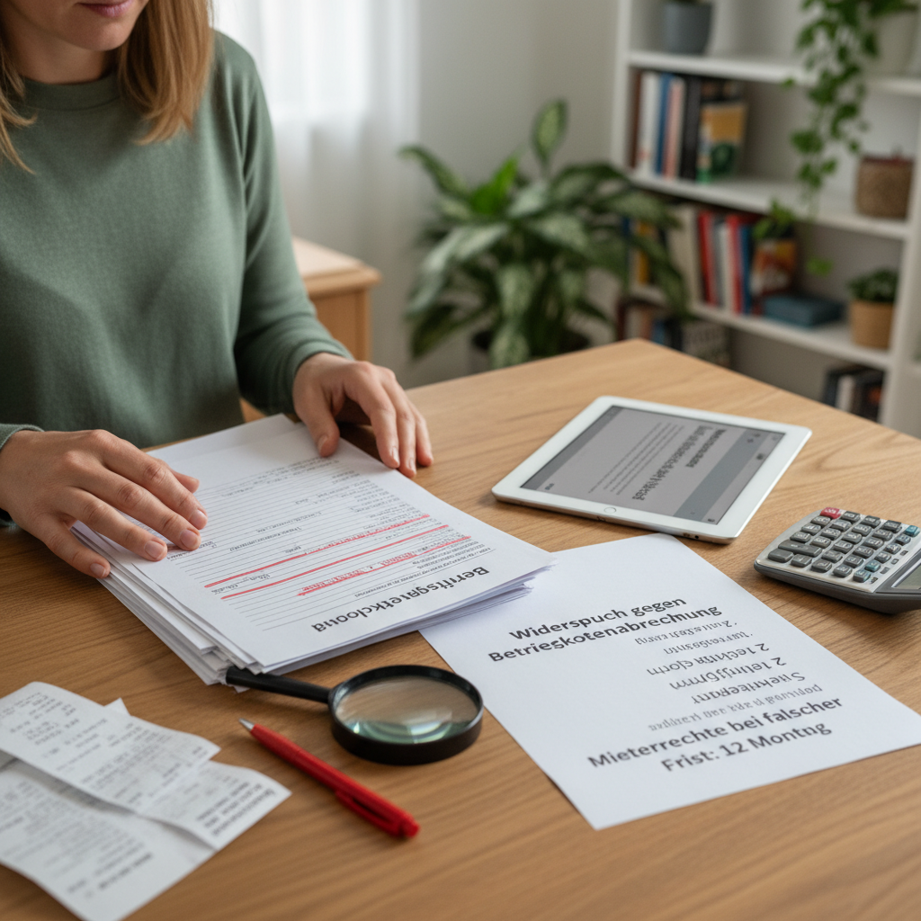 Betriebskostenabrechnung anfechten Rechte Fristen Vorgehensweise