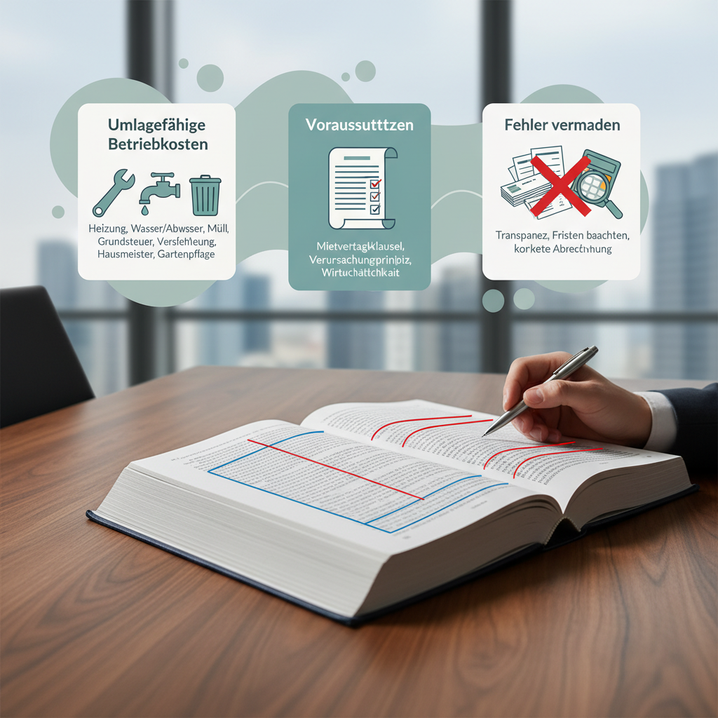 Umlagefähige Betriebskosten korrekt abrechnen