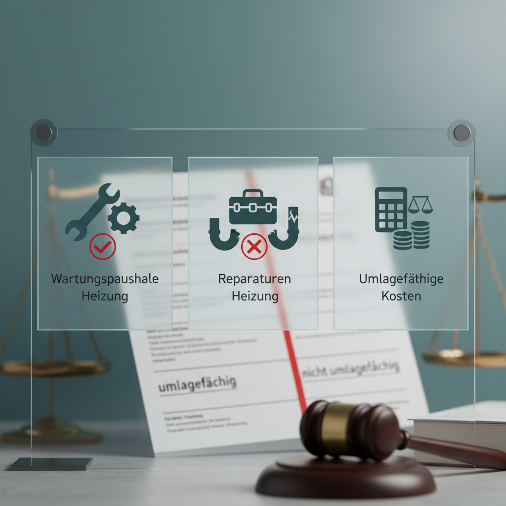 Wartungskosten der Heizung richtig in der Betriebskostenabrechnung abbilden